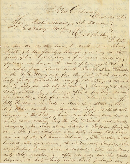 4-Massachusetts, South, Louisiana and New Orleans Map By Lyman Adams