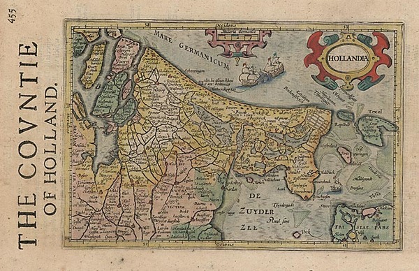 54-Europe and Netherlands Map By Henricus Hondius - Gerhard Mercator