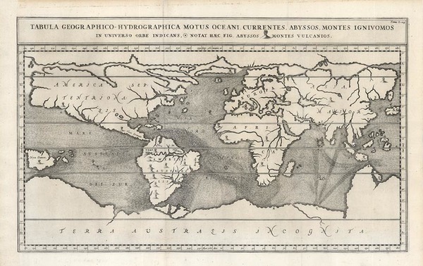 30-World and World Map By Athanasius Kircher