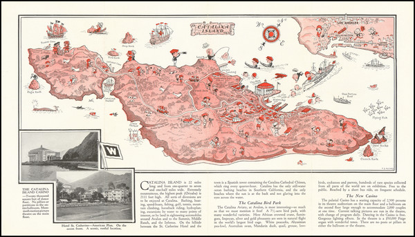 67-Pictorial Maps, California and Los Angeles Map By P. S. McCarty