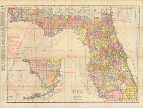 32-Florida Map By Rand McNally & Company