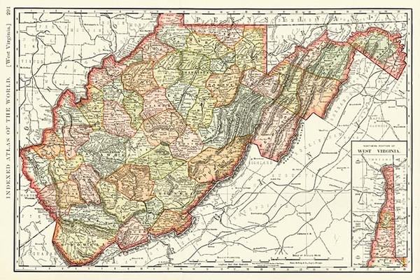 97-Mid-Atlantic and Southeast Map By Rand McNally & Company