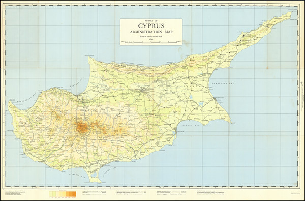 63-Cyprus Map By Ordnance Survey