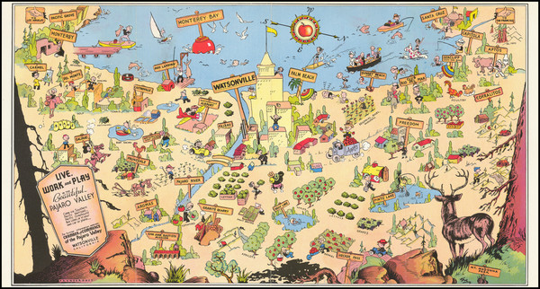 85-Pictorial Maps and Other California Cities Map By Prendergast