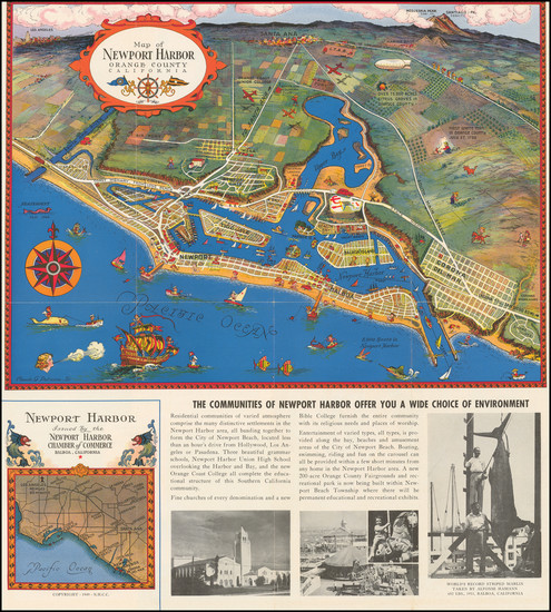 5-Pictorial Maps and Other California Cities Map By Claude Putnam