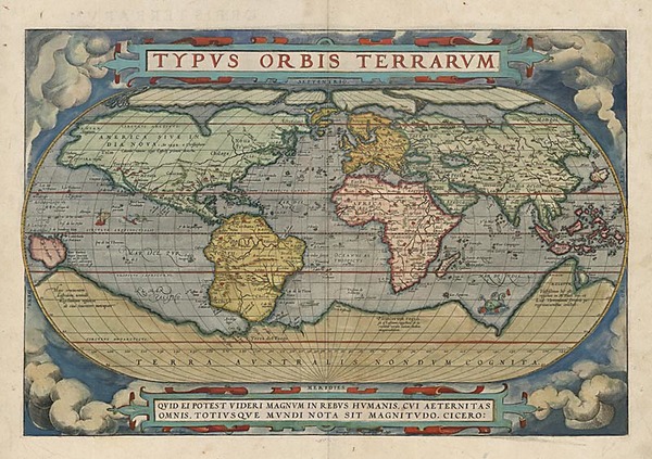 6-World and World Map By Abraham Ortelius