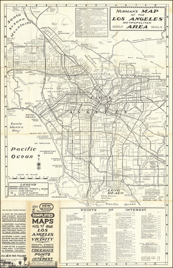 31-Los Angeles Map By Norman Map Co.