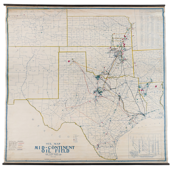 19-Louisiana, Texas, Kansas, Oklahoma & Indian Territory, Colorado and New Mexico Map By Oil C