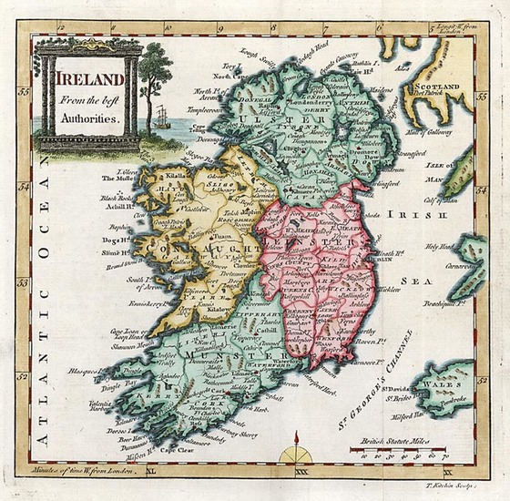 53-Europe and British Isles Map By Thomas Kitchin