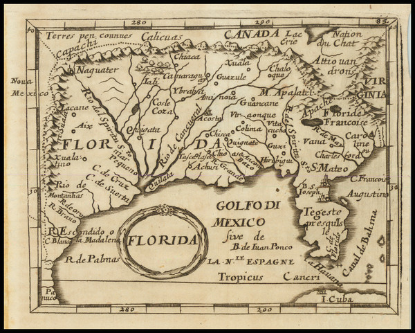 26-Florida, South and Southeast Map By Johann Christoph Beer