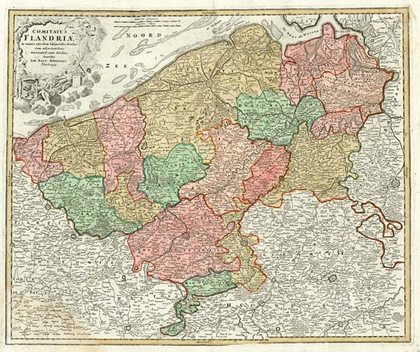 4-Europe and Netherlands Map By Johann Baptist Homann