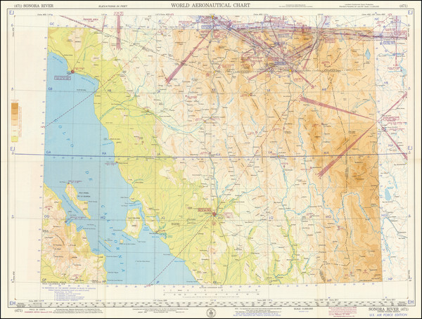 93-Arizona and Mexico Map By U.S. Coast & Geodetic Survey