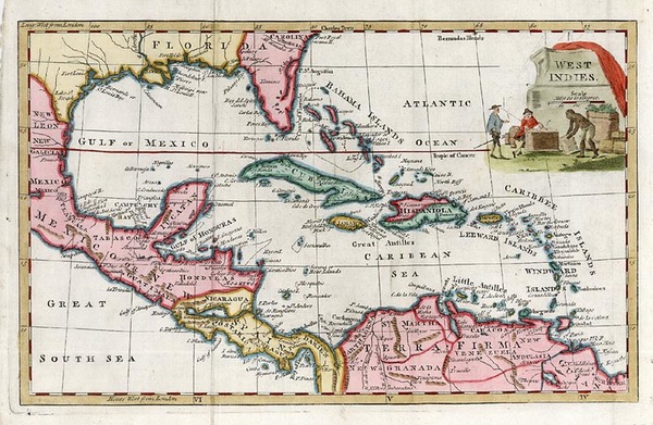 41-South, Southeast, Caribbean and Central America Map By Thomas Kitchin