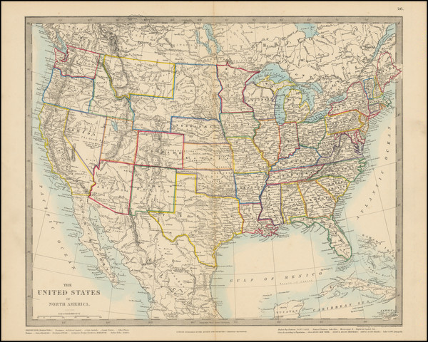 75-United States and Wyoming Map By SDUK / Harrow