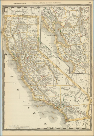 97-California Map By Rand McNally & Company