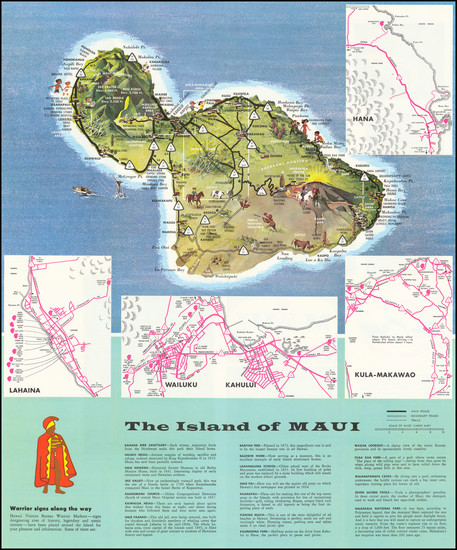 1-Hawaii, Hawaii and Pictorial Maps Map By Hawaii Visitors Bureau