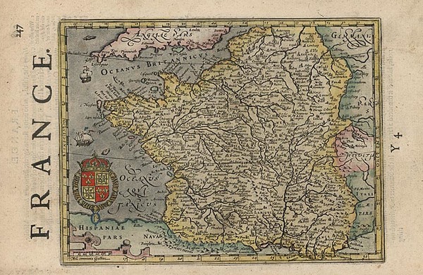 66-Europe and France Map By Henricus Hondius - Gerhard Mercator