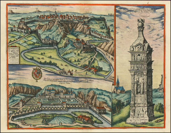 70-Luxembourg Map By Georg Braun / Frans Hogenberg