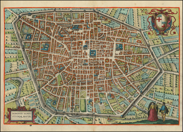 80-Italy and Other Italian Cities Map By Georg Braun  &  Frans Hogenberg