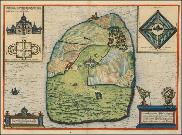 76-Sweden Map By Georg Braun / Frans Hogenberg