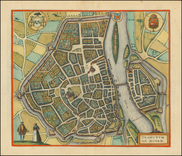 99-Netherlands Map By Georg Braun  &  Frans Hogenberg