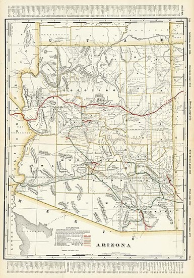 64-Southwest Map By George F. Cram