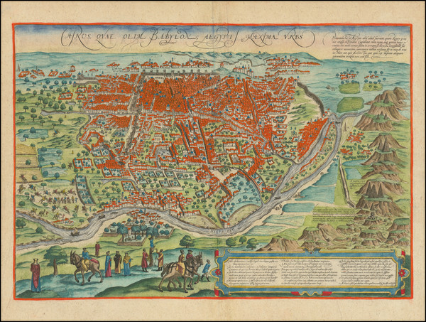 7-Egypt Map By Georg Braun  &  Frans Hogenberg