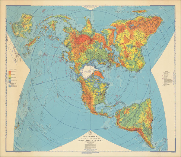 43-World and Cold War Map By United States Air Force  &  Aeronautical Chart and Information Ce