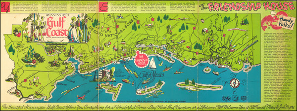 36-Mississippi Map By C.C. Hamill  &  Friendship House