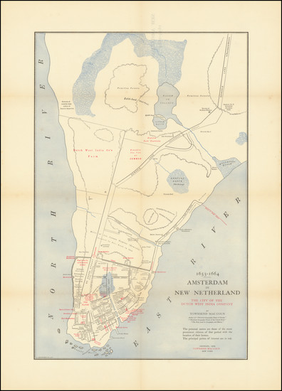 42-New York City Map By Townsend Mac Coun