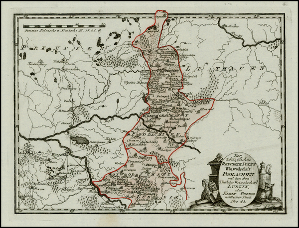 87-Europe and Poland Map By Franz Johann Joseph von Reilly