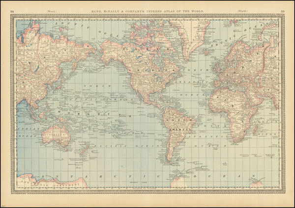 99-World Map By Rand McNally & Company