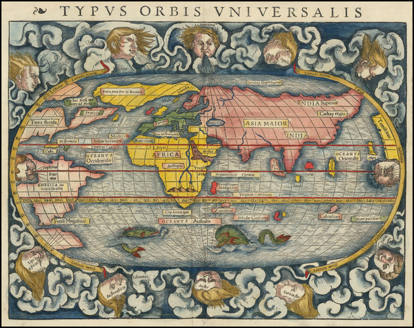 35-World Map By Sebastian Munster
