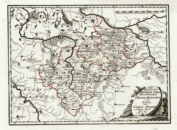 44-Europe and Poland Map By Franz Johann Joseph von Reilly