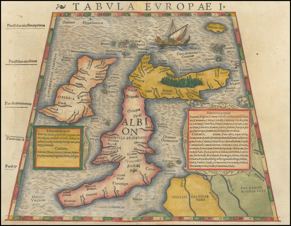 100-British Isles, England, Scotland and Ireland Map By Sebastian Munster