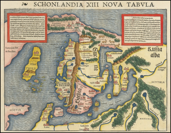 28-Polar Maps, Atlantic Ocean, Baltic Countries, Scandinavia, Iceland, Sweden, Norway, Finland, Ca