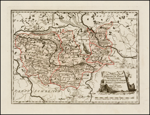 85-Poland Map By Franz Johann Joseph von Reilly