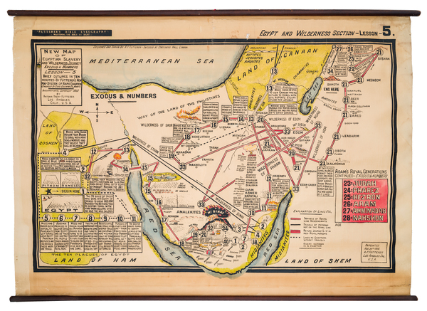 14-Middle East and Holy Land Map By Antonia Frederick Futterer