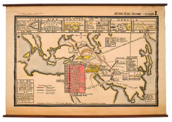 96-Mediterranean and Holy Land Map By Antonia Frederick Futterer