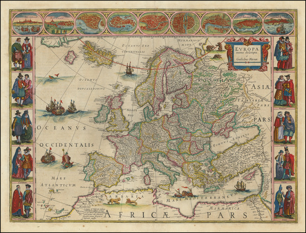 0-Europe Map By Willem Janszoon Blaeu