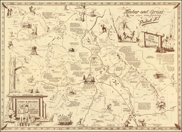 82-Montana and Pictorial Maps Map By Phil H. Murphy