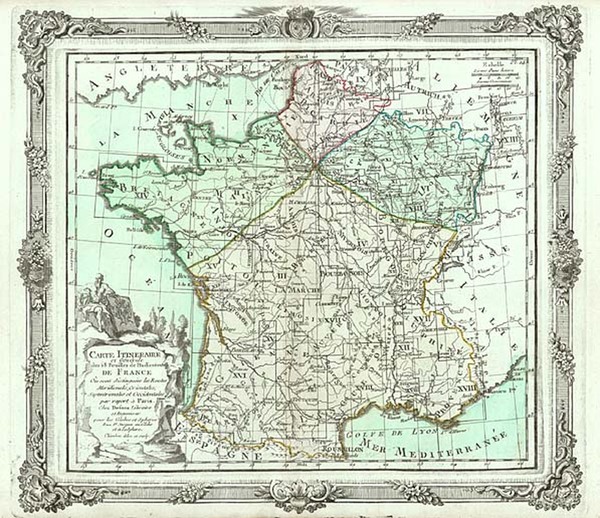 8-Europe and France Map By Louis Brion de la Tour