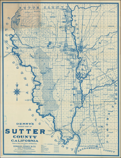 63-California Map By Edward Denny & Co.