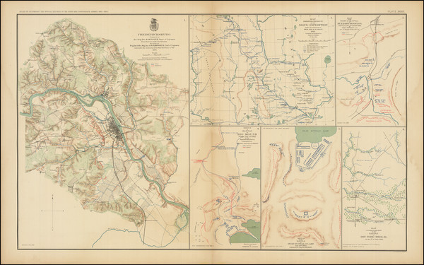 8-Mid-Atlantic, Southeast, Midwest, Plains and Civil War Map By Julius Bien & Co. / U.S. War 