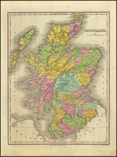 64-Scotland Map By Anthony Finley