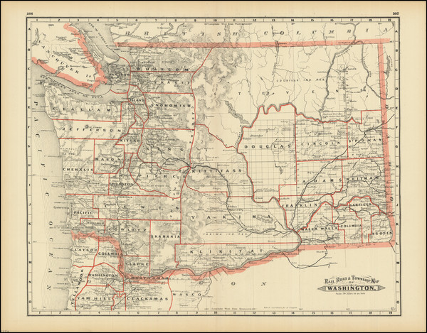 60-Washington Map By George F. Cram