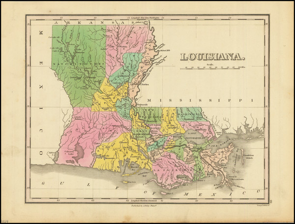 22-Louisiana Map By Anthony Finley