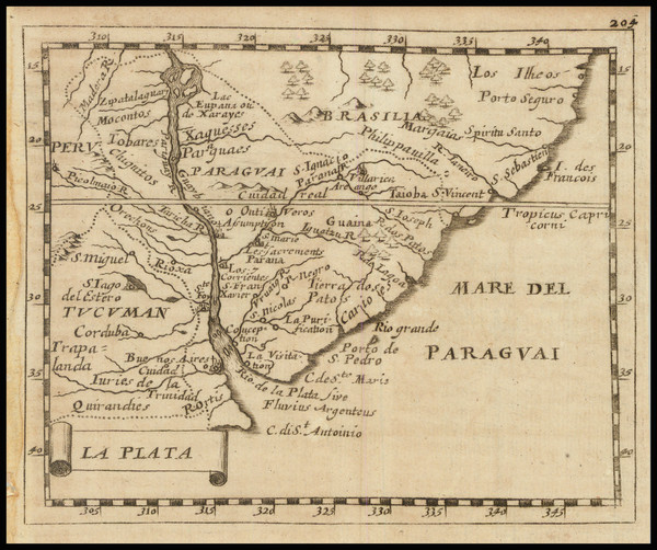 14-Argentina and Uruguay Map By Pierre Du Val / Johann Hoffmann