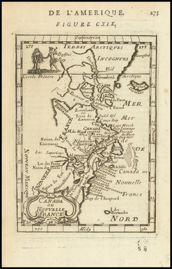 71-New England, Mid-Atlantic and Eastern Canada Map By Alain Manesson Mallet