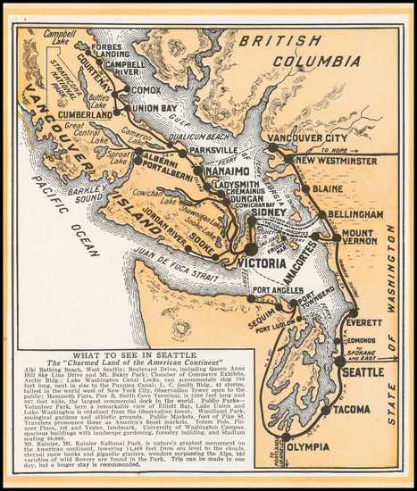 13-Washington and British Columbia Map By Maltby & Thurston